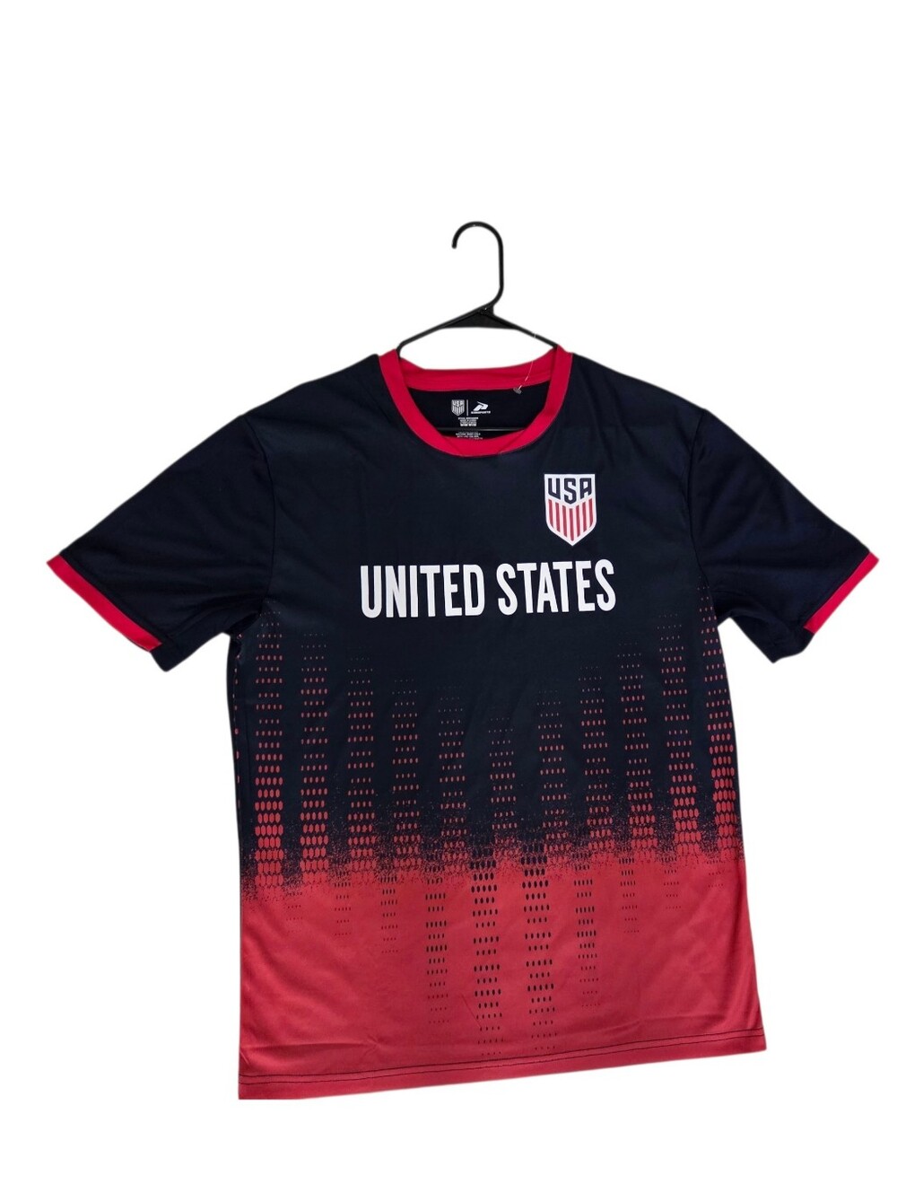 Icon Sports Navy And Red USA USMNT Soccer Jersey Mens Large, NEW WITH TAGS